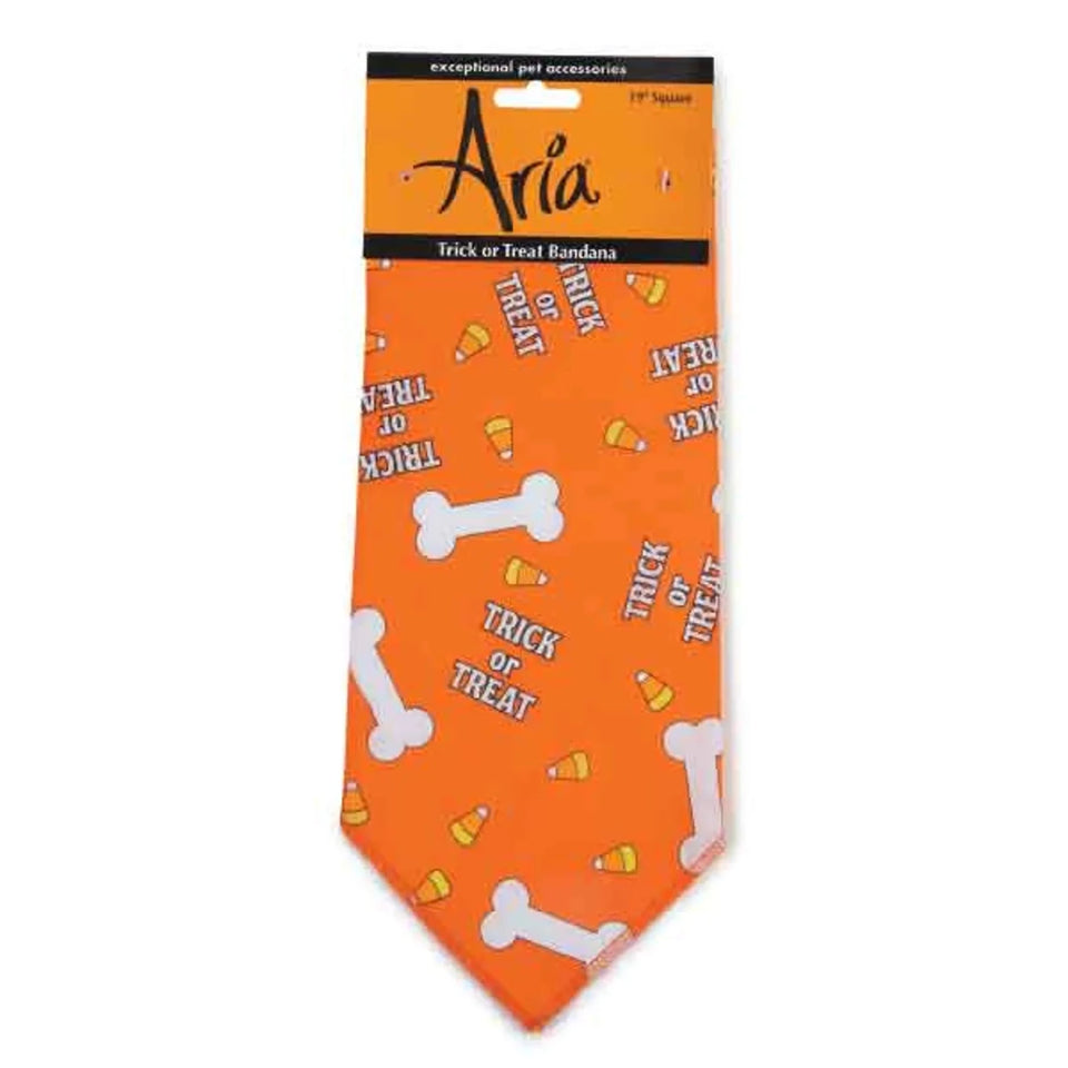 AR Trick or Treat Bandana Org - Pets Perfect
