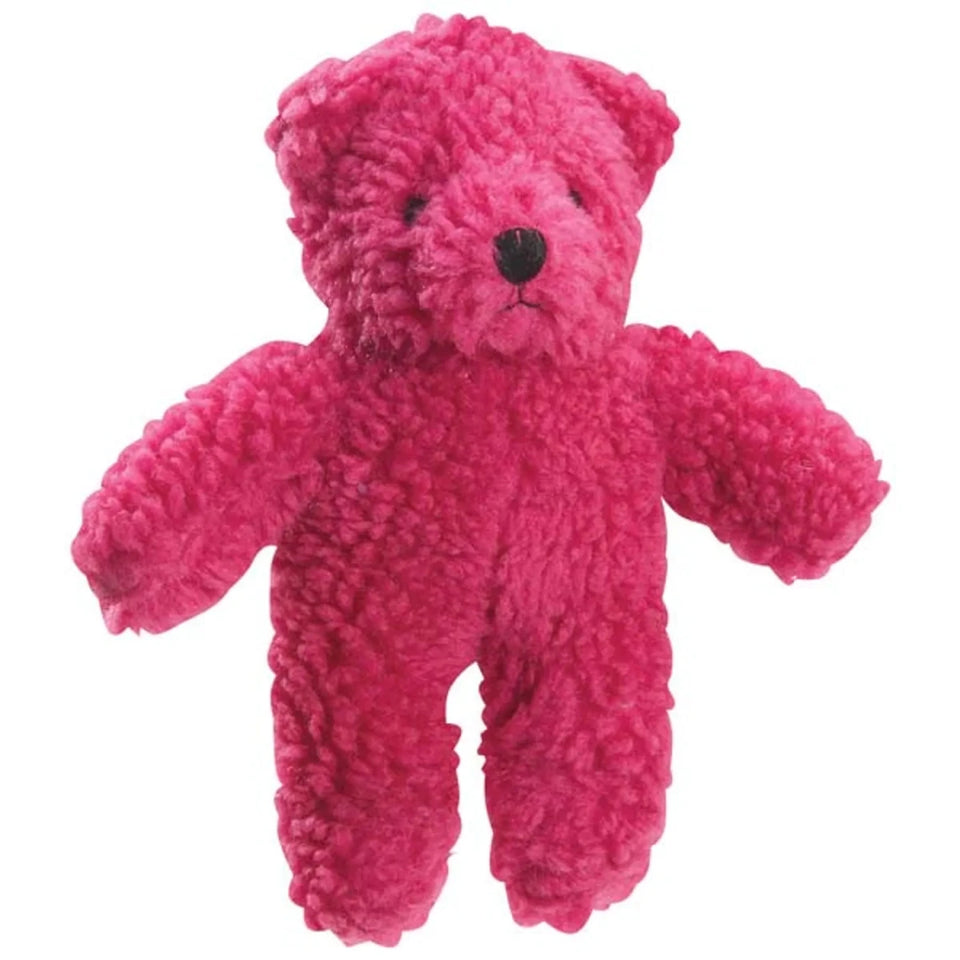 Zanies Berber Bear Plush Dog Toy 8.5 in - Blue, Purple, Red & Yellow, view 8