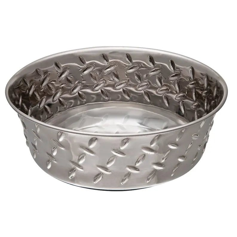 LP 3 qt Diamond Plated Bowl - Pets Perfect