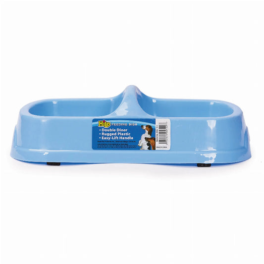 HiLo Small Double Diner Dog Bowl | Two-Bowl Feeding Station P544