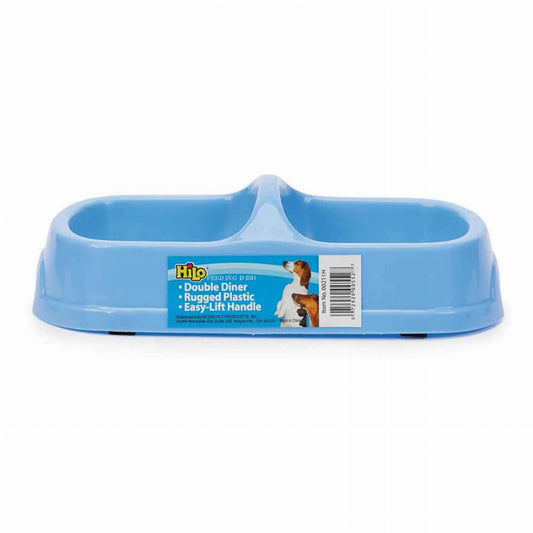 HiLo Medium Double Diner Dog Bowl | Two-Bowl Feeding Station P543