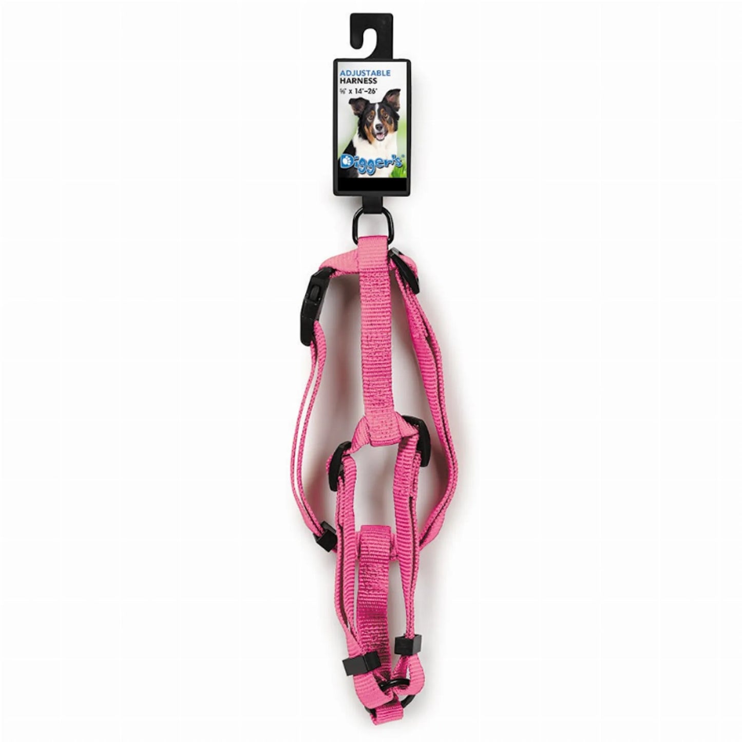 DGR 5/8in Adjustable Harness Black - Pets Perfect