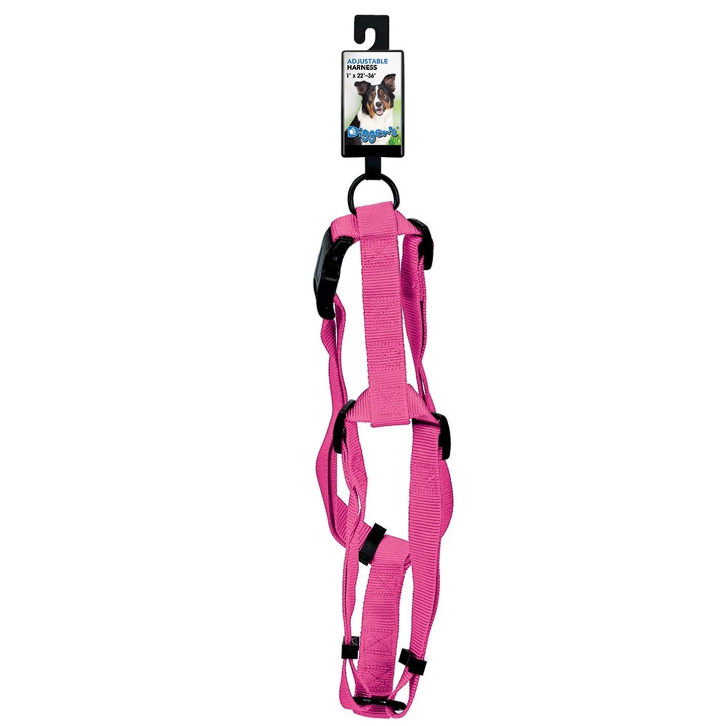 DGR 1in Adjustable Harness Black - Pets Perfect