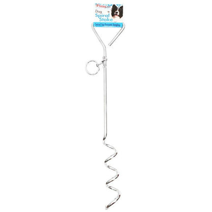 Prestige Tie Out Spiral Stake 18in - Pets Perfect