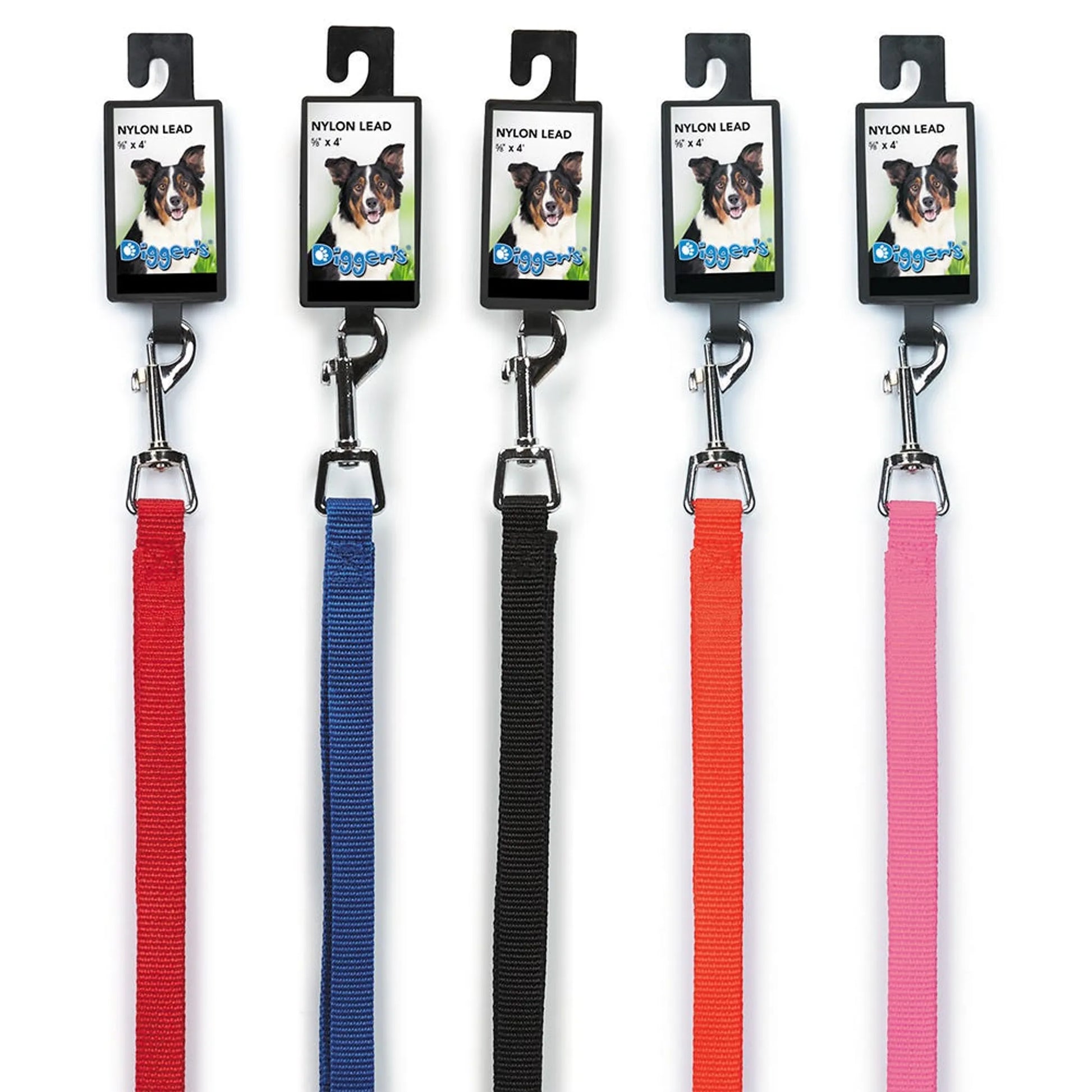 DGR 5/8in Nylon Lead 48in Black - Pets Perfect