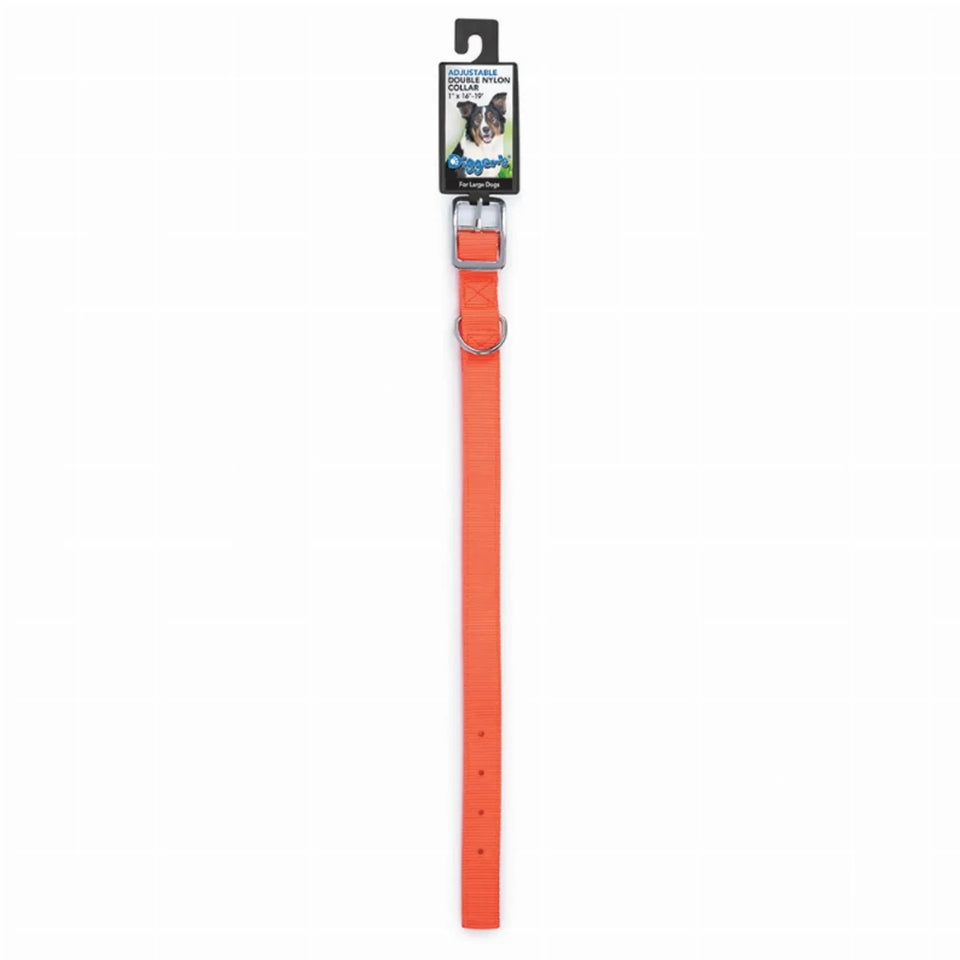 Diggers 1 in Nylon Neon Collar 20 in Org - Pets Perfect