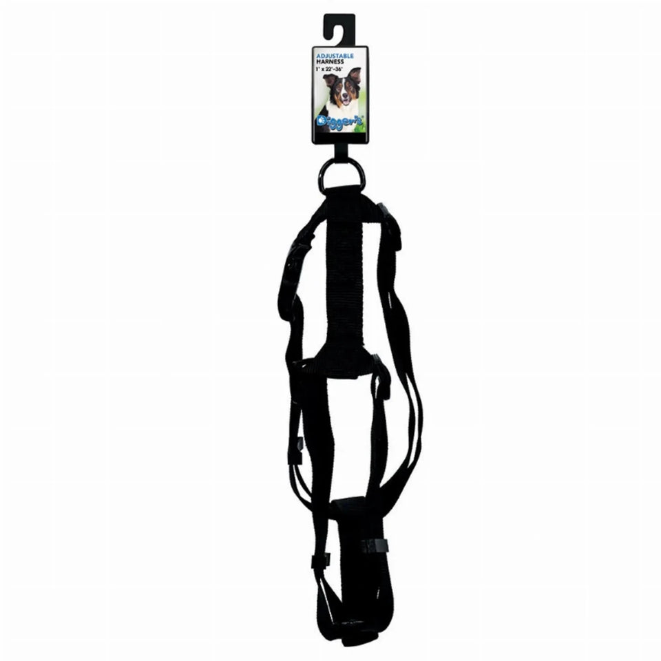 DGR, 1 in Adjustable Dog Harness Black, view 2