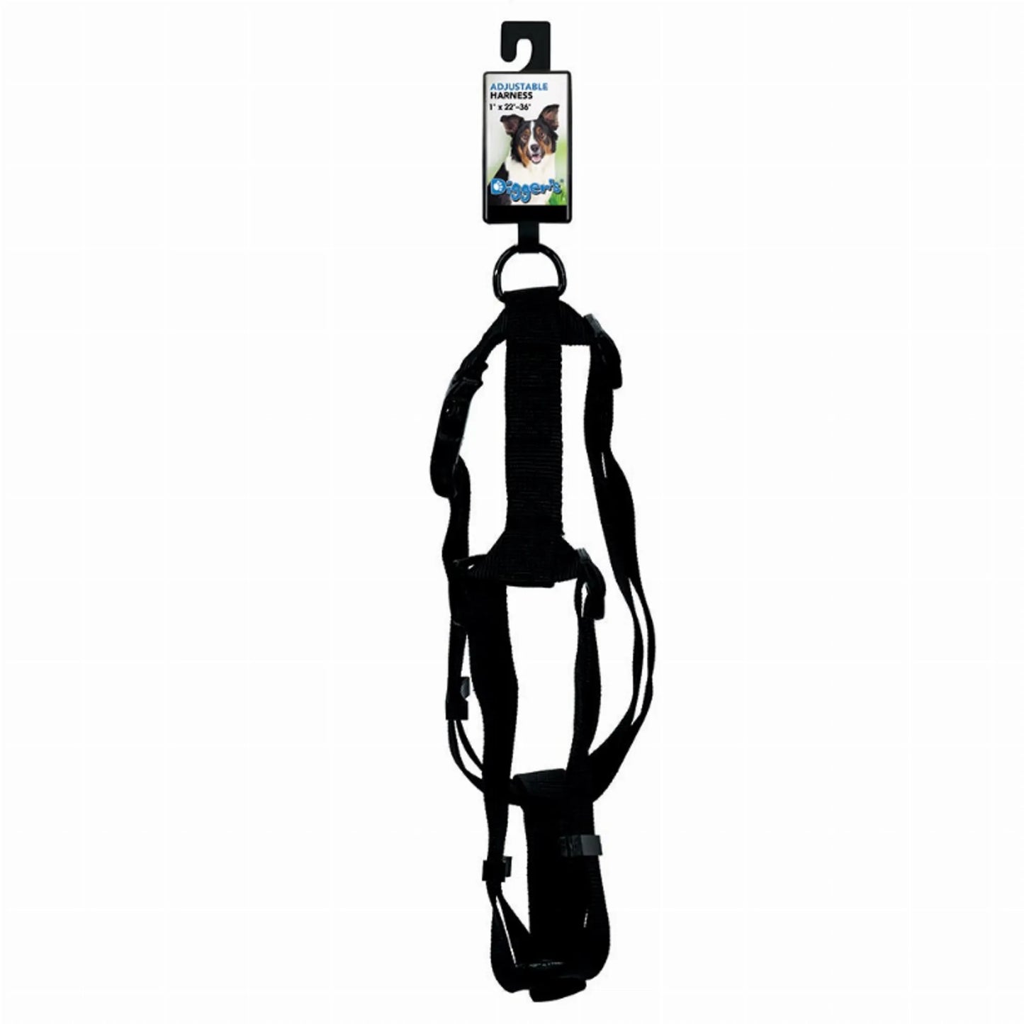 DGR 1in Adjustable Harness Black - Pets Perfect