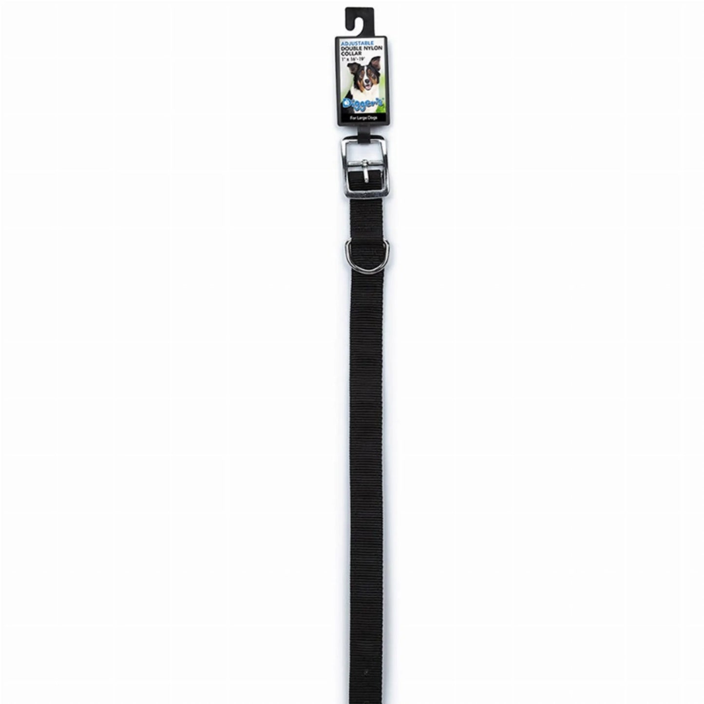 DGR 1in Dbl Nylon Collar 18in Black