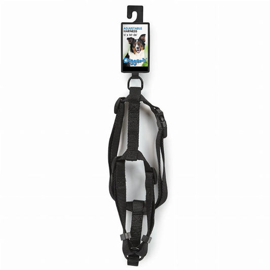 DGR 5/8in Adjustable Harness Black - Pets Perfect