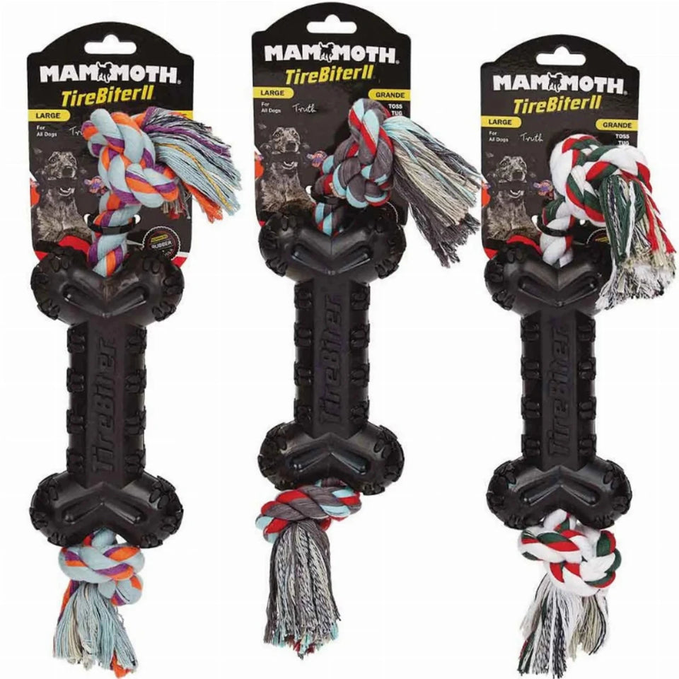Large 7.25" TireBiterII Bone with Rope