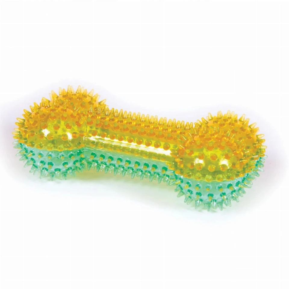Play365 Squeaky Spike Bone Dog Toy - Blue & Orange, view 5