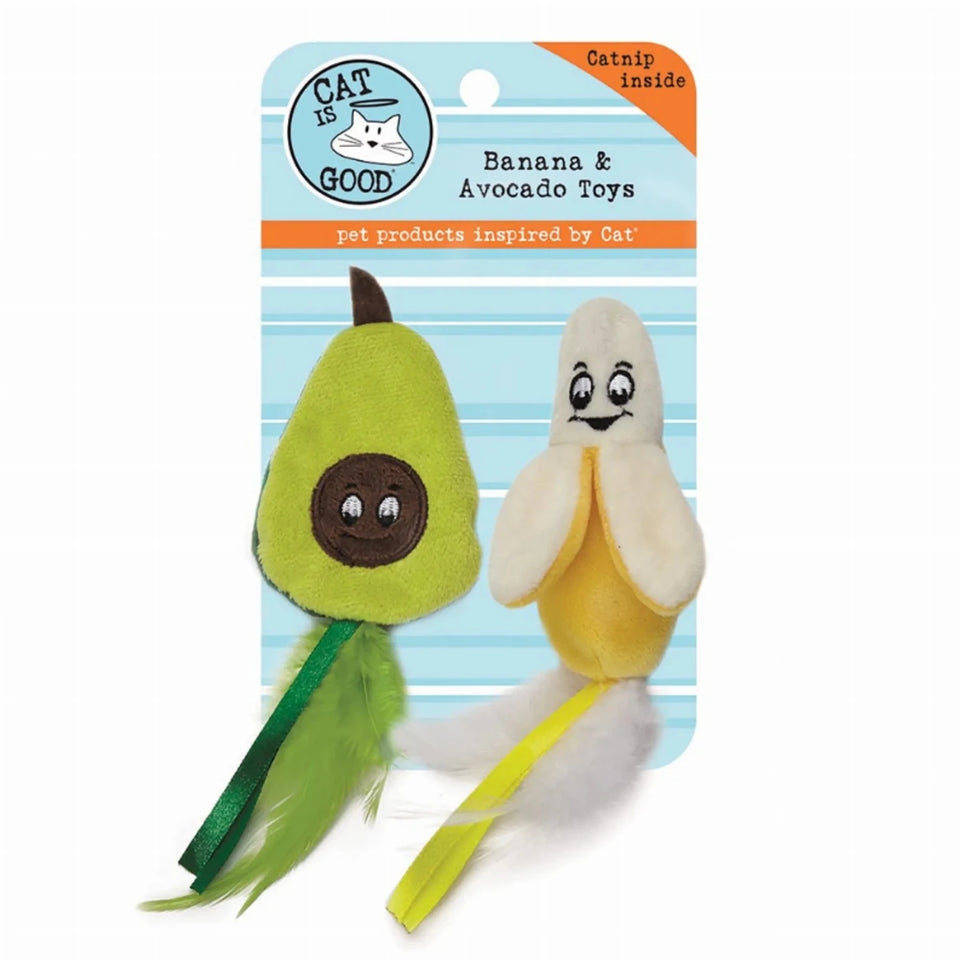 CIG Banana & Avocado Catnip Cat Toy 2 ct - Pets Perfect