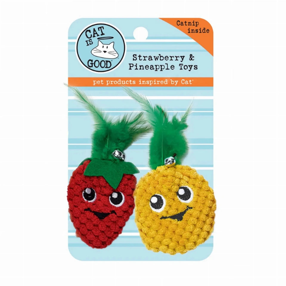 CIG Strawberry & Pineapple Cat Toy 2 ct - Pets Perfect