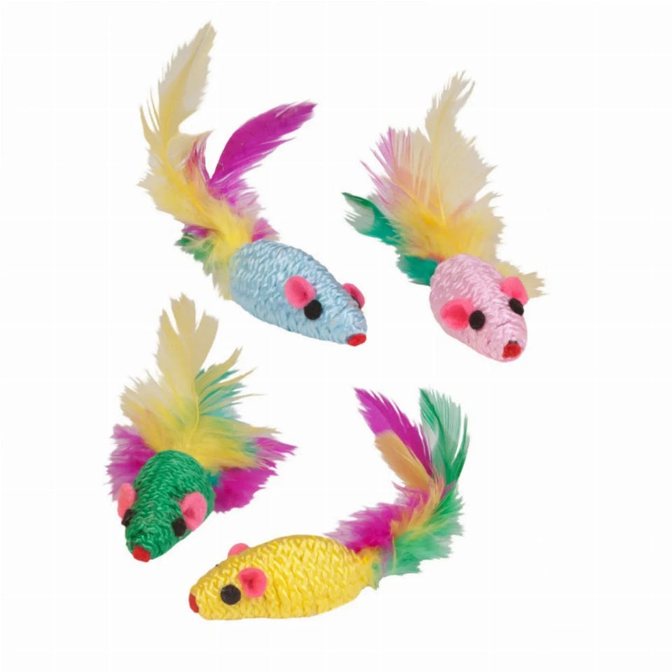 KB Feather Mouse Rattlers 4 ct, view 2