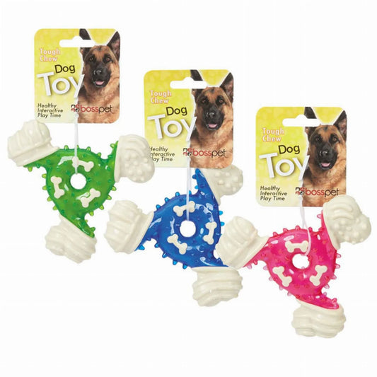 TPR Triangle Dog Toy - Durable Rubber Chew Toy for Aggressive Chewers - Pets Perfect