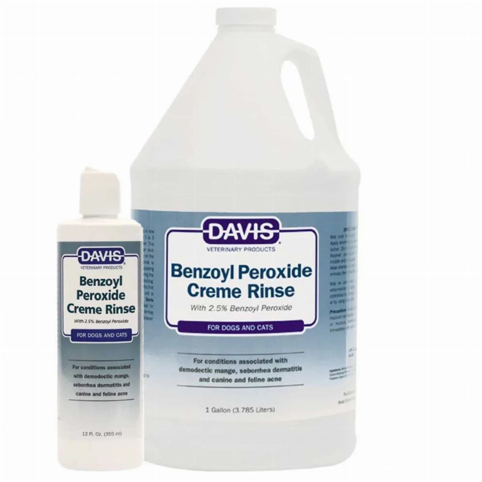 Davis Benzoyl Peroxide Creme Rinse12oz - Pets Perfect