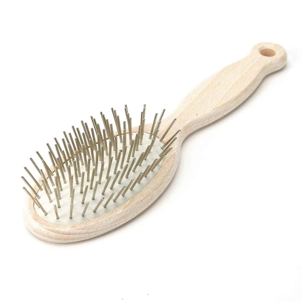 AS Wooden Pin Brush Oval - Pets Perfect