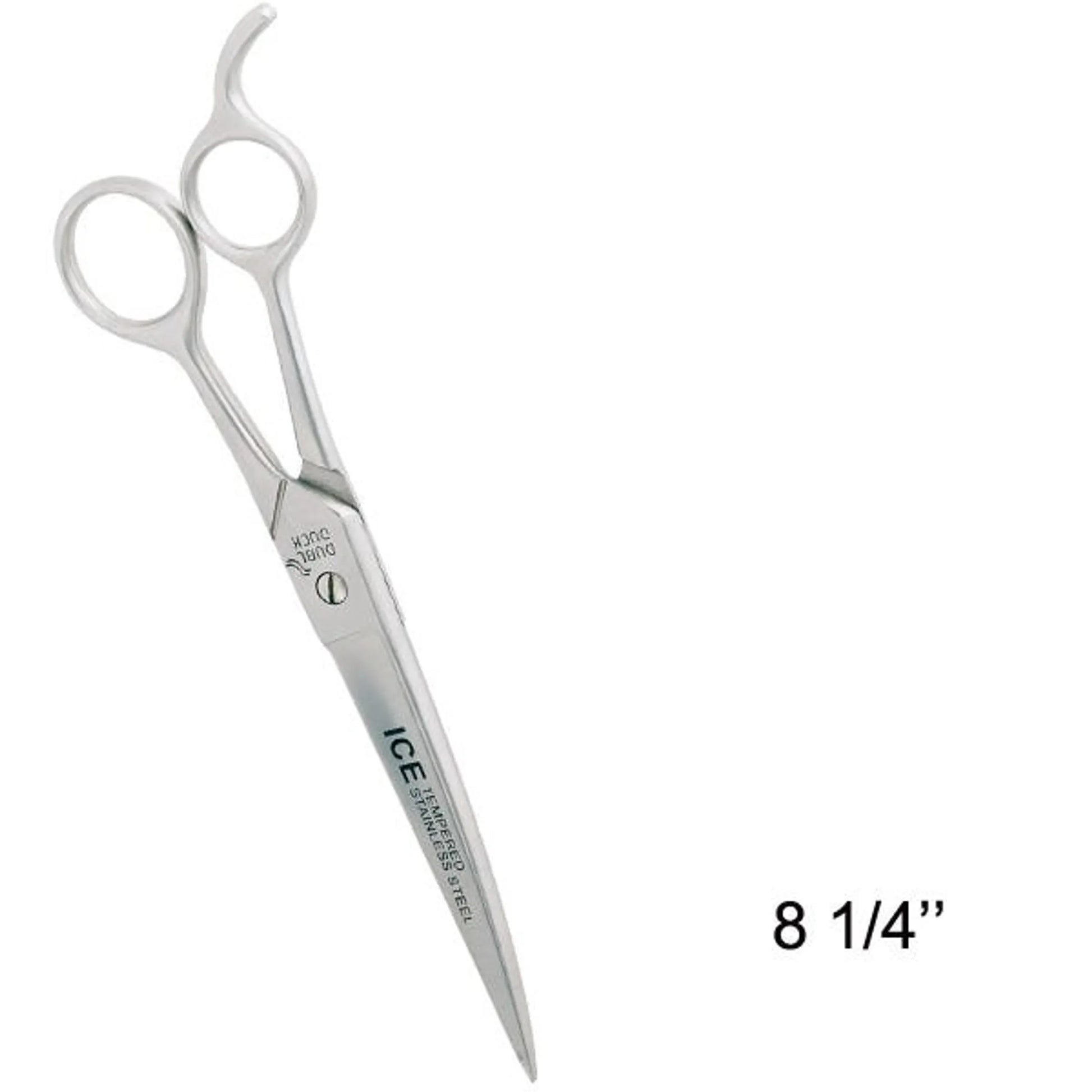 DB Econ Stainless Shear Curve 8.25In professional grooming scissors made of stainless steel for pet supplies use.