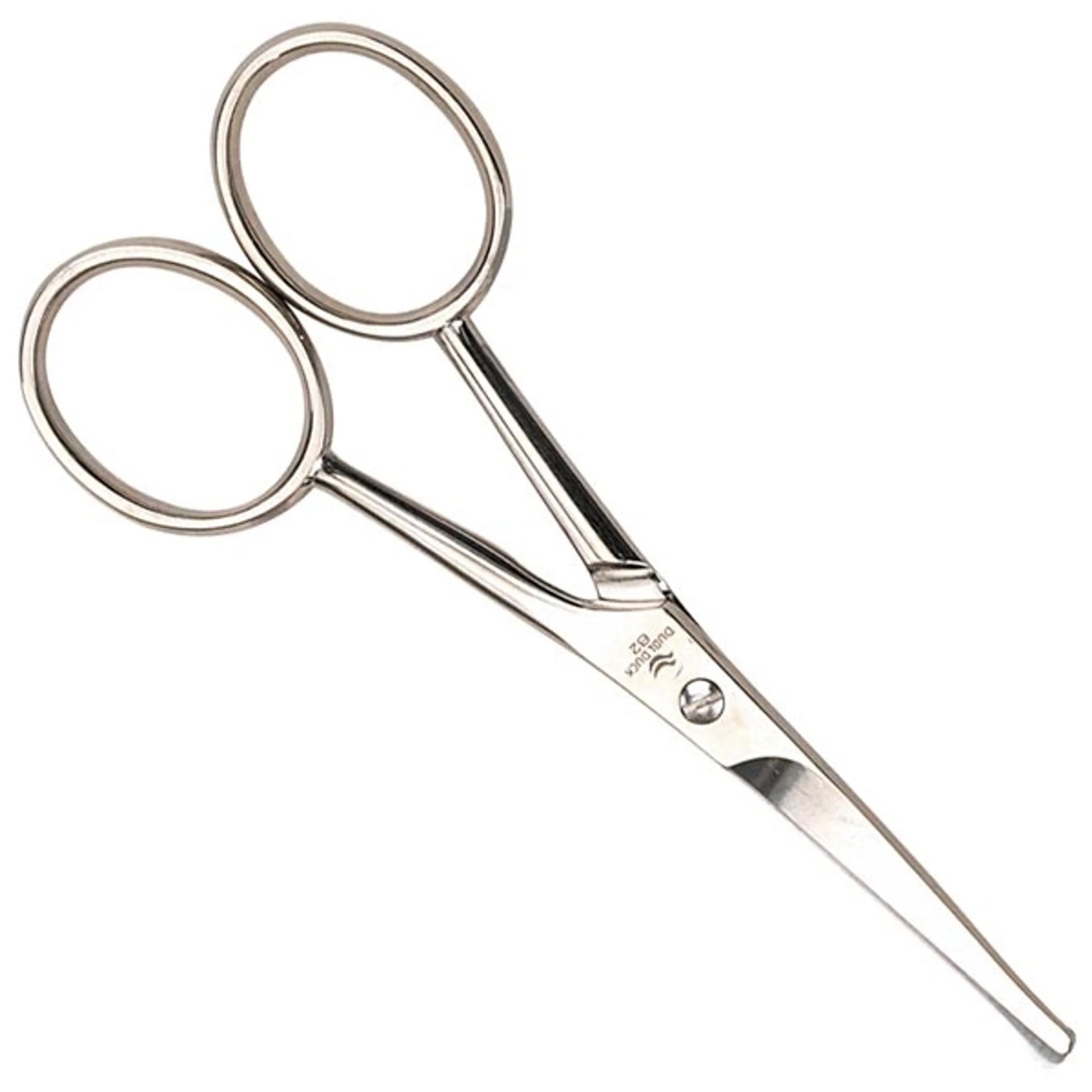 DB Ear/Nose Curved Shear 4In stainless steel grooming scissors for precise trimming of pet ears and noses