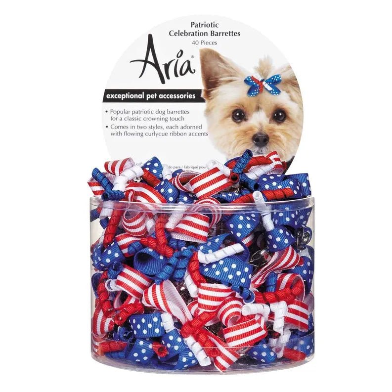AR Patriotic Celebration Barrettes 40 ct - Pets Perfect