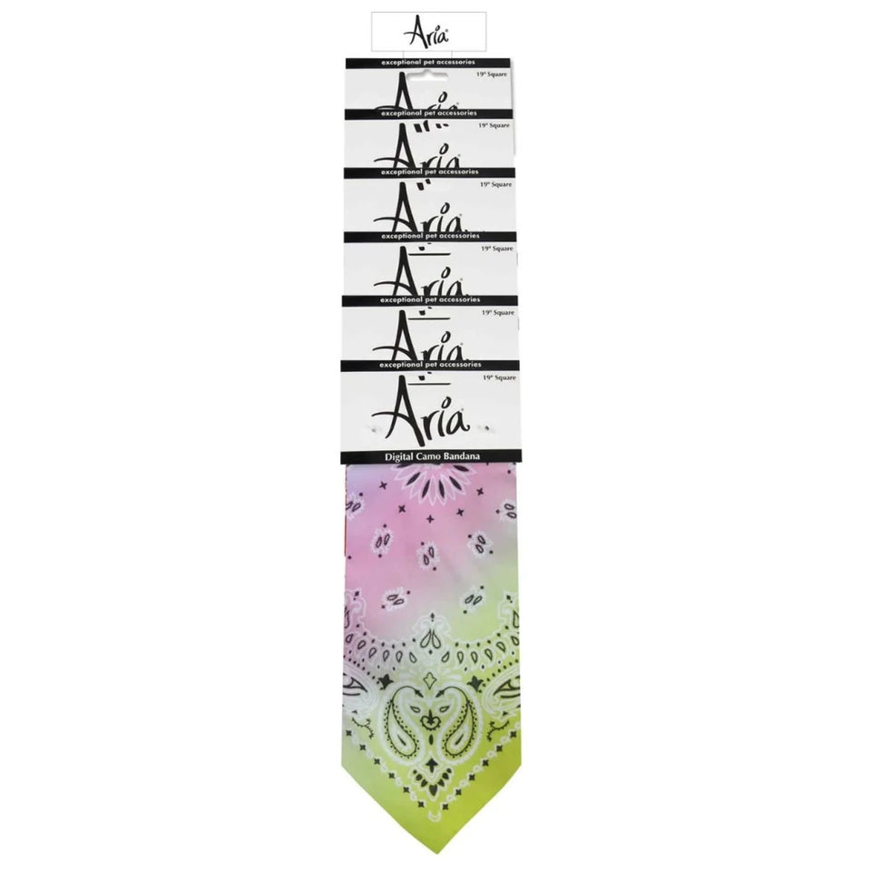 AR Paisley Bandanas with clip strip - Pets Perfect