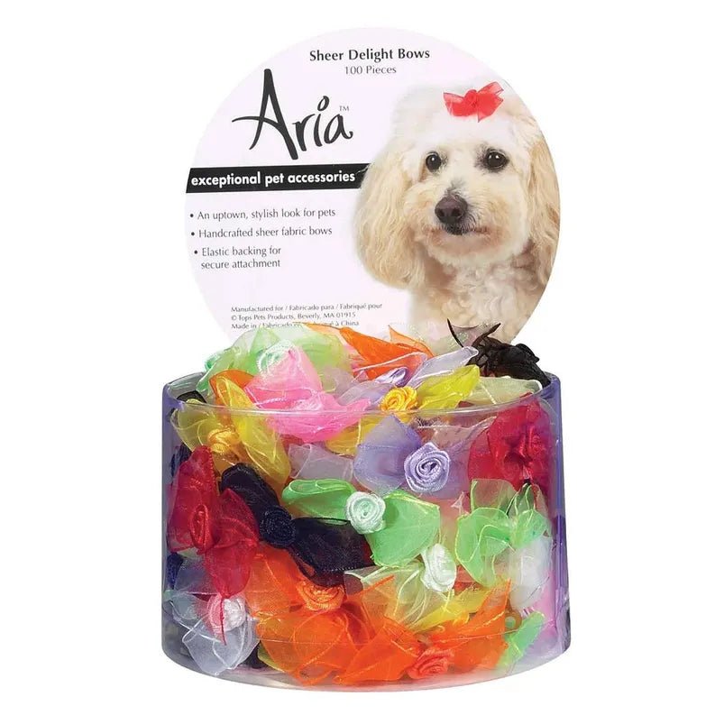 AR Sheer Delight Bow Canister 100Pc - Pets Perfect