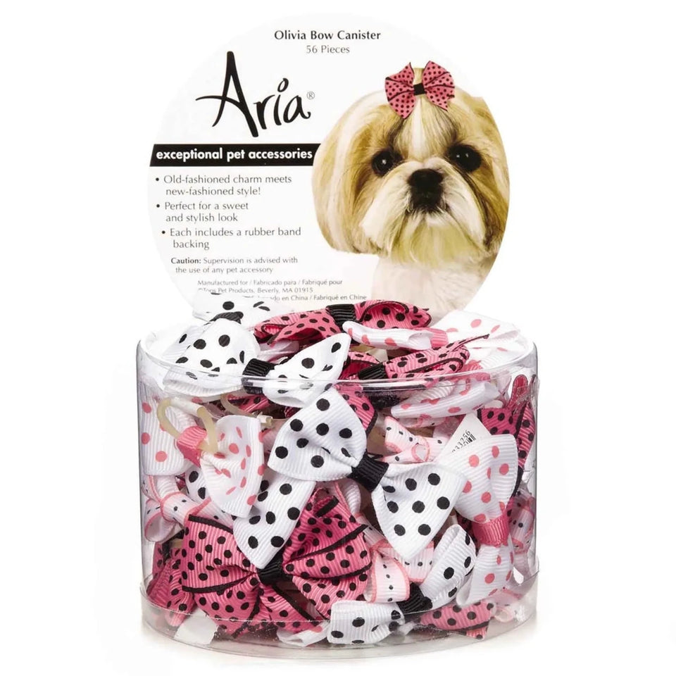 AR Olivia Bow Canister 56Pc - Pets Perfect