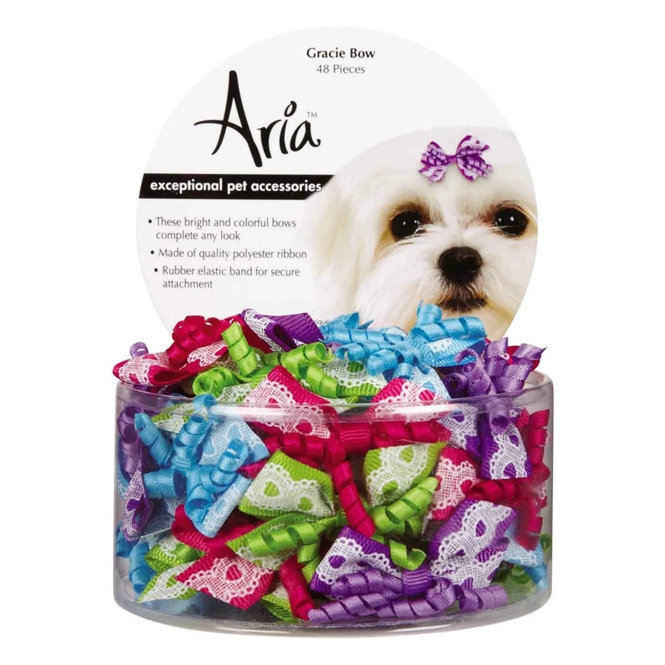 AR Gracie Bow Canister 48Pc - Pets Perfect