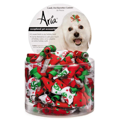 Aria Candy Dot Barrette Canister 36pcs - Pets Perfect