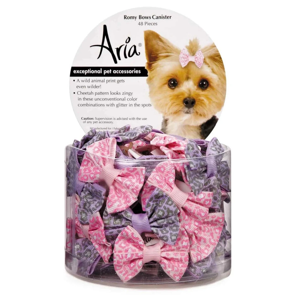 AR Romy Bow Canister 48Pcs - Pets Perfect