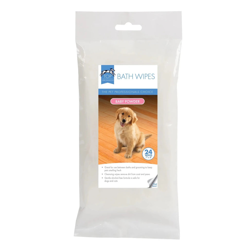 TP Bath Wipe Baby Powder 24 ct Bag - Pets Perfect