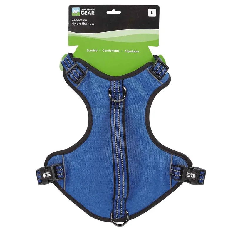 GG Reflective Nylon Harness M Blu - Pets Perfect