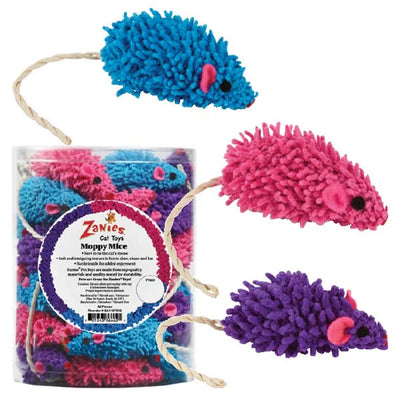 ZA Moppy Mice Canister 42Pc - Pets Perfect