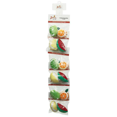 ZA Fruit Sweets Cat Toy ClpStrp 2pc-6 ct - Pets Perfect