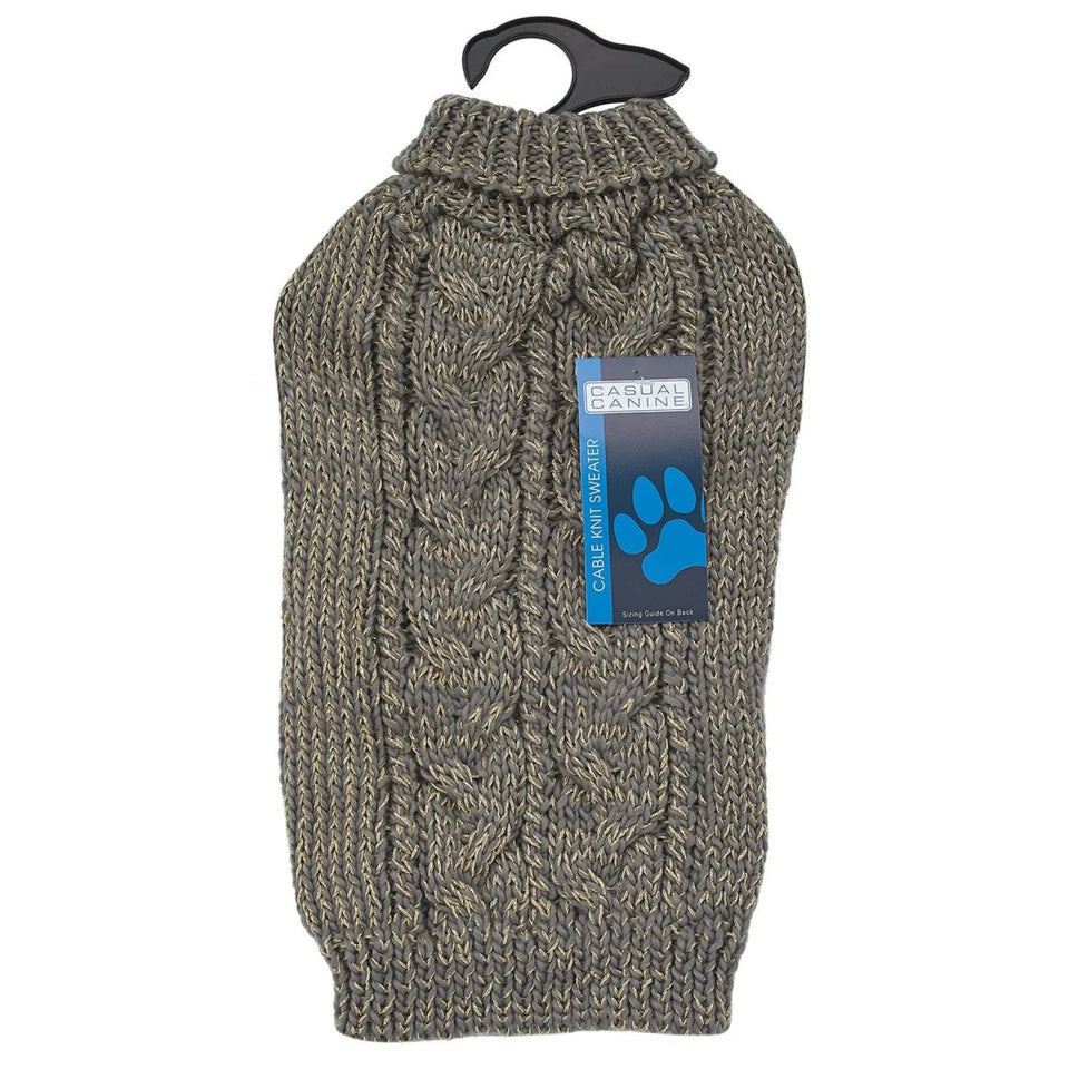 CC Cable Knit Sweater Large Chive - Pets Perfect