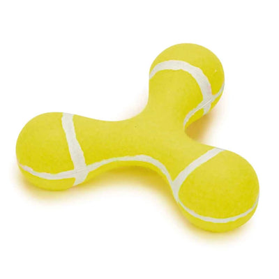 ZA Triple Knob Tennis Ball Toy 6.75 in Yl - Pets Perfect