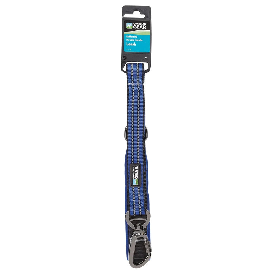 GG Reflect Dbl-Handle Dog Leash Blu 6 ft - Pets Perfect