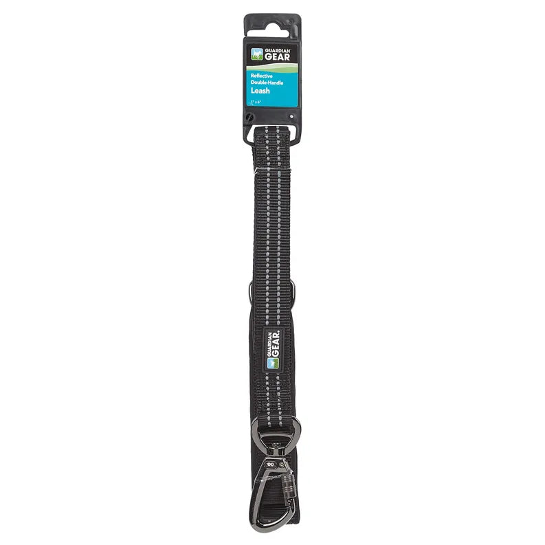GG Reflect Dbl-Handle Leash Blk 6ft