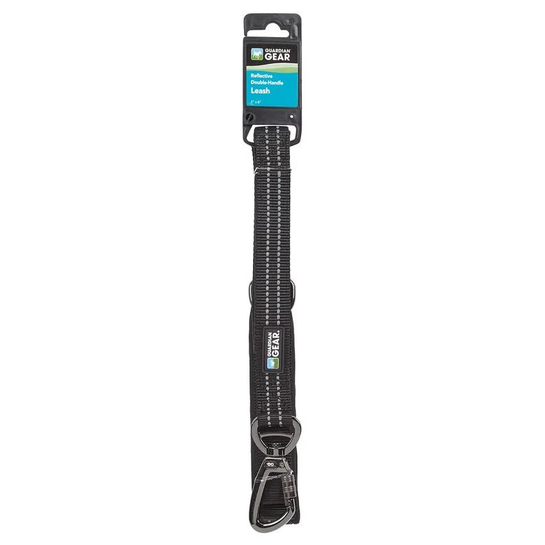 GG Reflect Dbl-Handle Dog Leash Blk 6 ft - Pets Perfect