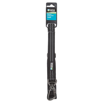 GG Reflect Dbl-Handle Leash Blk 6ft
