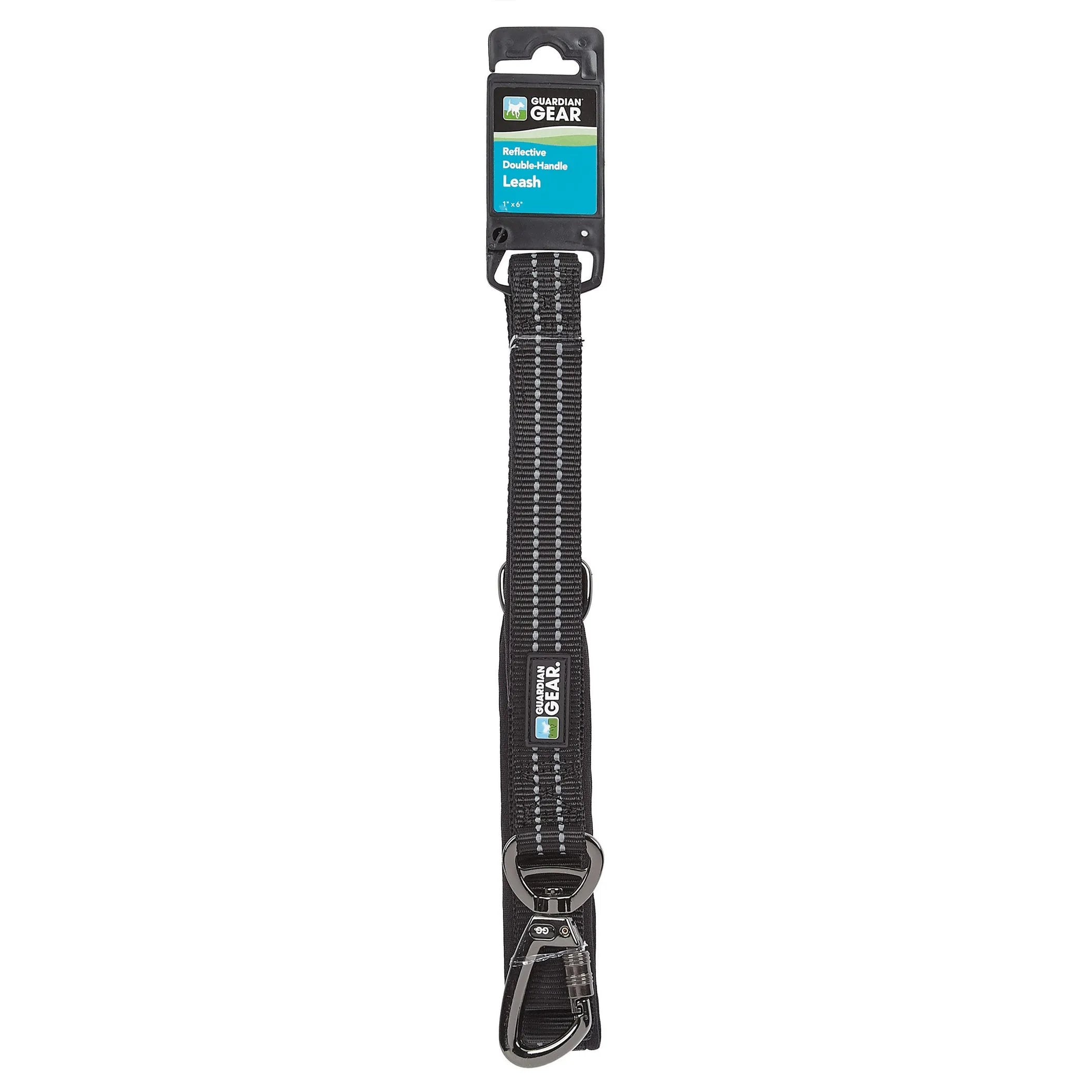 GG Reflect Dbl-Handle Leash Blk 6ft