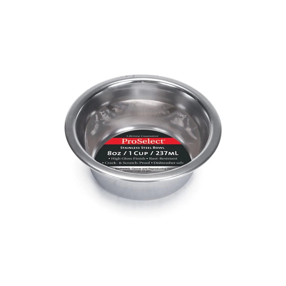 PS Heavy SS Dish Mirror Finish 8 oz - Pets Perfect