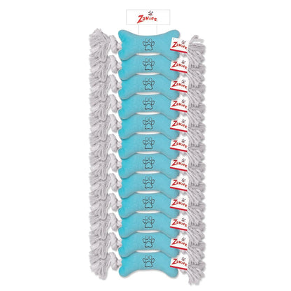 Dog Rope Squeaky Toys - Tiny Tugger Blue Bone Tug Toy Clip Strip 12 Pack for Retail Display