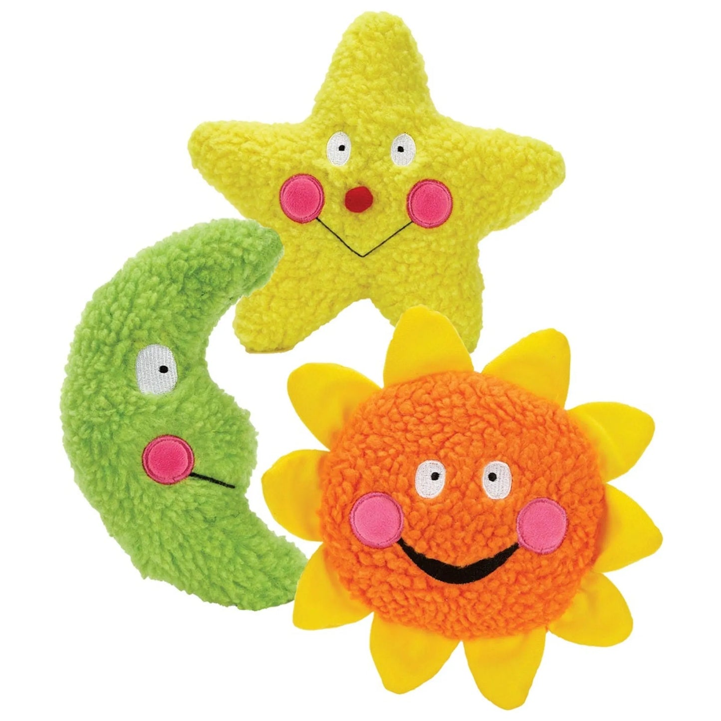 Dog Plush Squeaky Toys - Celestial Smiles Berber Refill Pack 90 Pieces for Retail Display