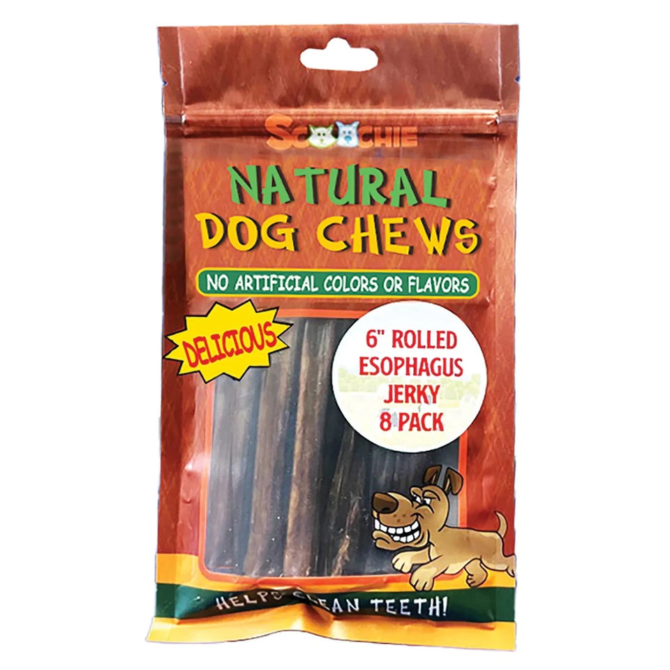 SCP Rolled Esophagus Jerky 6 in 8 ct - Pets Perfect