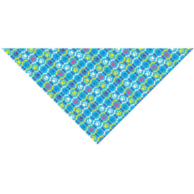 Top Performance Puppy Paws Dog Bandana - Blue - Pets Perfect