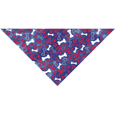 Top Performance Patriotic Bones Dog Bandana - Blue - Pets Perfect