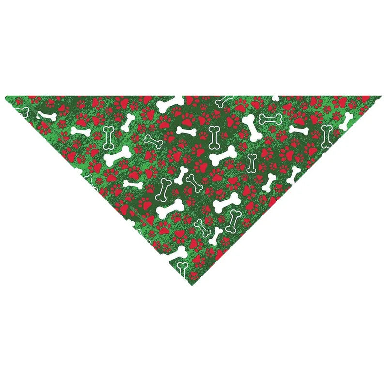 Holiday Bones Dog Bandana - Green | Seasonal Pet Bandana