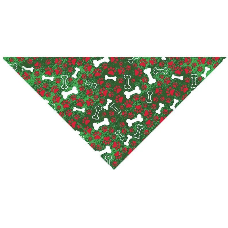Holiday Bones Dog Bandana - Green, Seasonal Pet Bandana - Pets Perfect